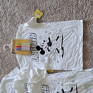 Old Navy Mickey Unisex DIY color T-Shirt with Crayola markers